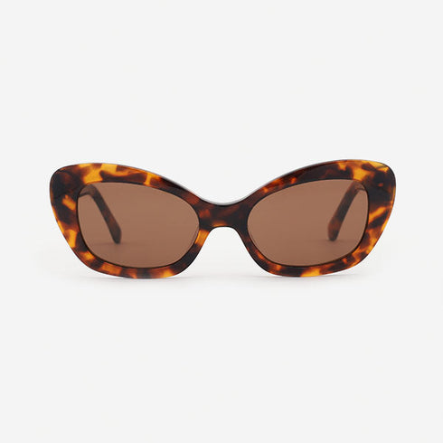 Squaure slightly cat eyed Acetate Women's Sunglasses 21A8087